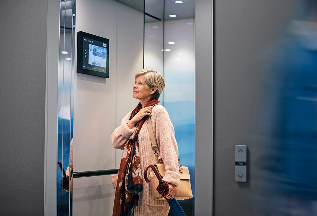 Ecran d'information ascenseur