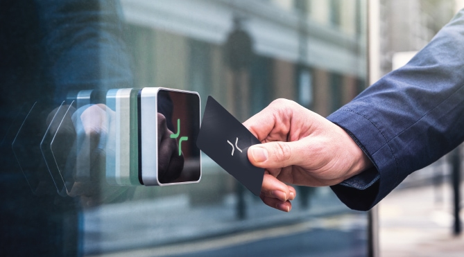 badge porte immeuble 